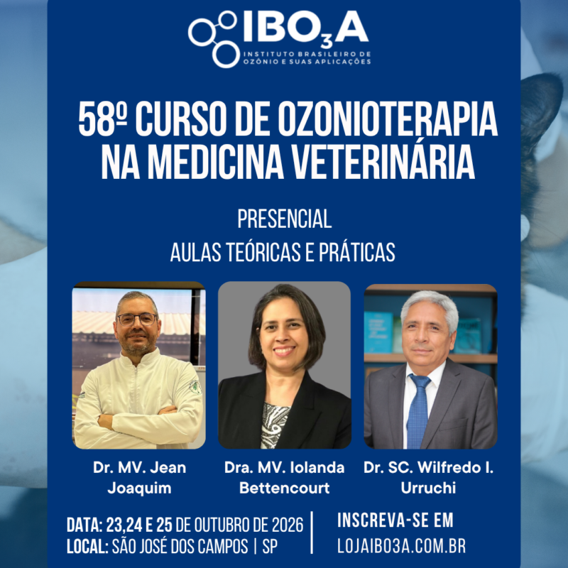 58° Curso de Ozonioterapia na Medicina Veterinária - Presencial 40hrs